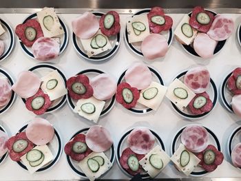 Close-up of served food in plate