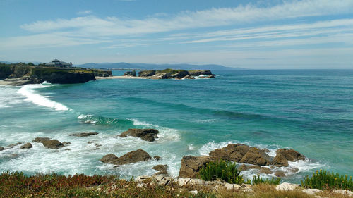 Scenic view of sea against sky