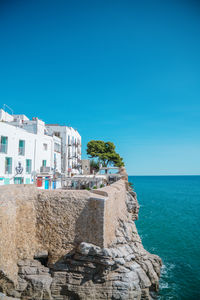 Peniscola town castle overlooking the sea