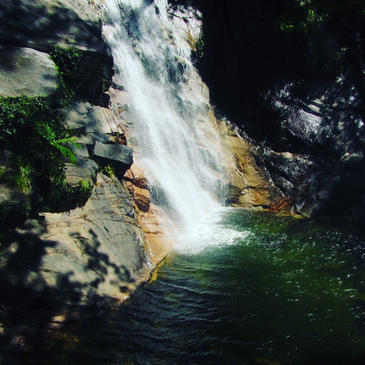 waterfall, motion, nature, scenics, beauty in nature, water, rock - object, long exposure, river, no people, outdoors, day, power in nature