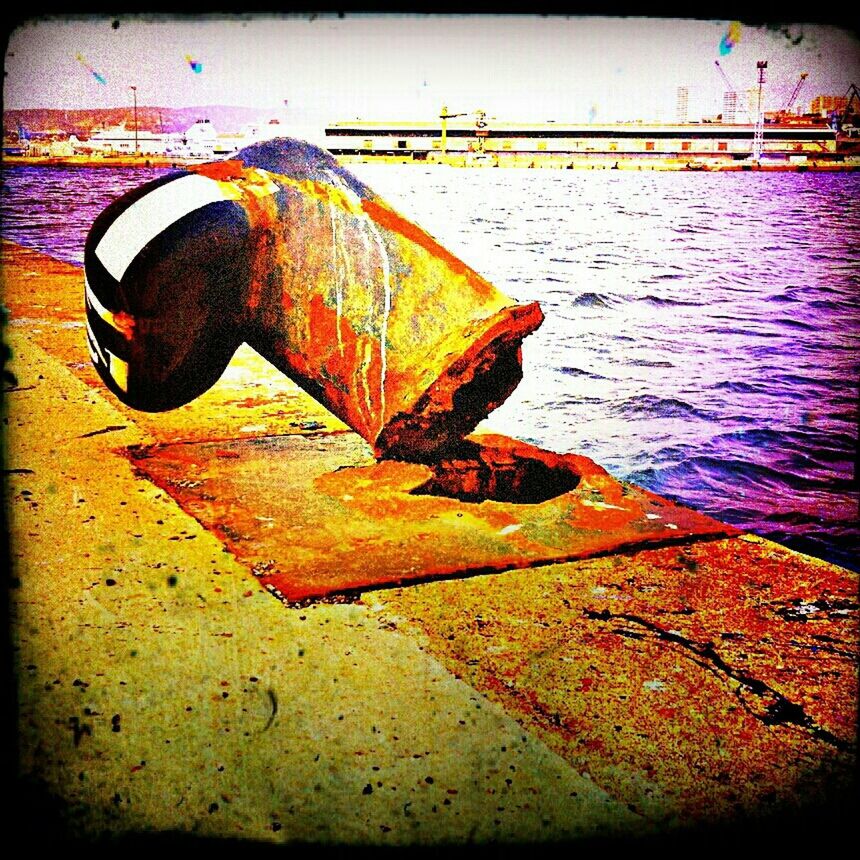 water, nautical vessel, transportation, boat, built structure, rusty, abandoned, damaged, auto post production filter, moored, outdoors, metal, no people, mode of transport, day, architecture, deterioration, river, close-up, obsolete