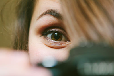 Close-up portrait of woman outdoors