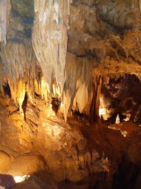 Rock formation in cave
