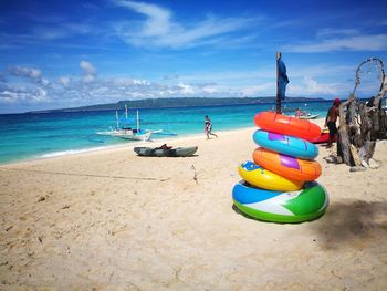 Panoramic view of beach and sea against sky