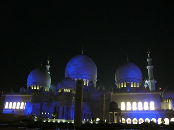 Illuminated city at night