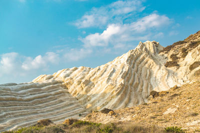 Scenic view of rocky mountains against sky