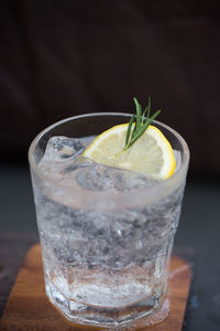 Close-up of drink on table