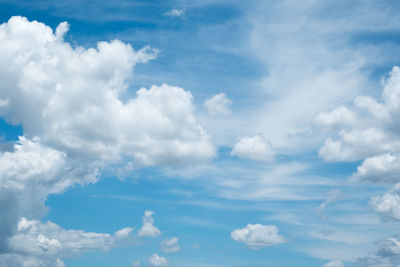 Low angle view of clouds in sky