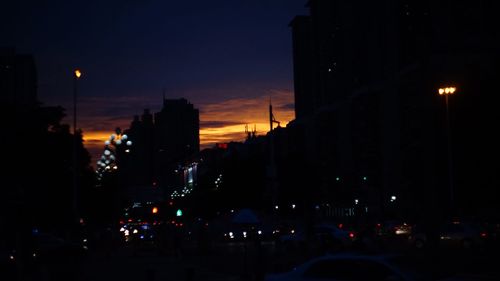 City street at night