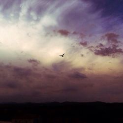 Scenic view of cloudy sky during sunset