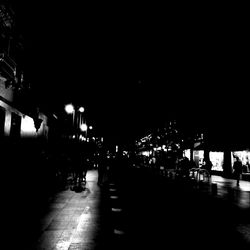 Illuminated city at night