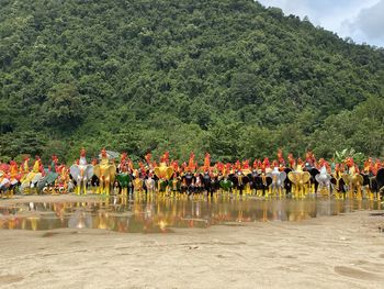 Group of people on the ground