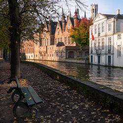 Canal amidst buildings in city