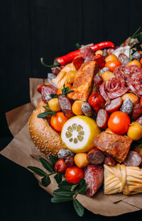 Close-up of food on table