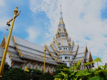 Low angle view of traditional building against sky