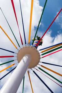 Low angle view of ferris wheel against sky