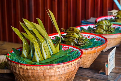 Close-up of food on table