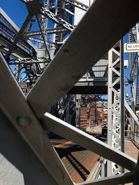 Bridge against sky in city