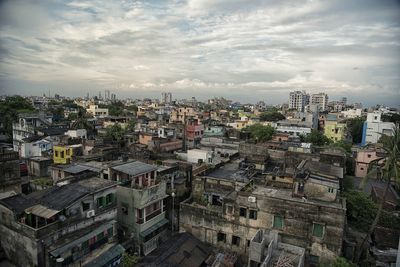 High angle view of cityscape