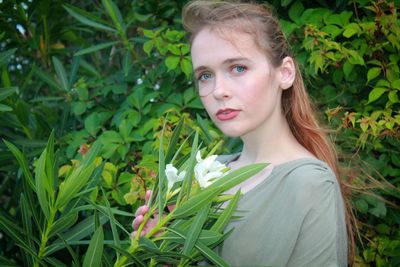 Portrait of beautiful young woman