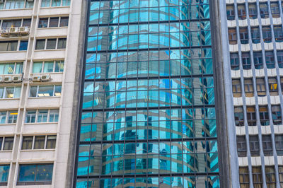 Full frame shot of modern glass building