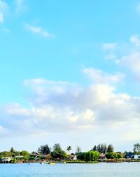 Scenic view of river against sky