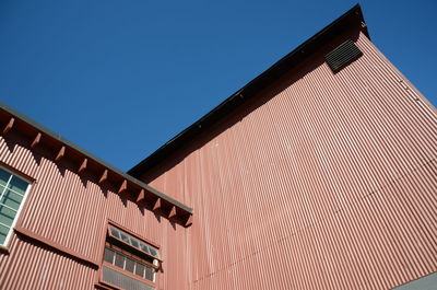 Low angle view of building against clear sky