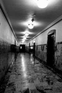 Empty corridor of building