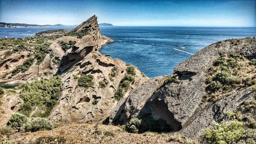 Scenic view of sea against sky