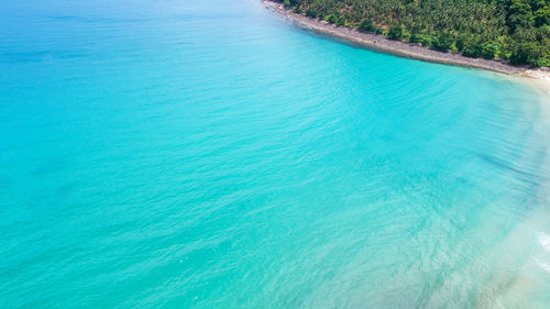 High angle view of sea shore