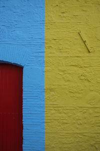 Exterior of tricolor  wall