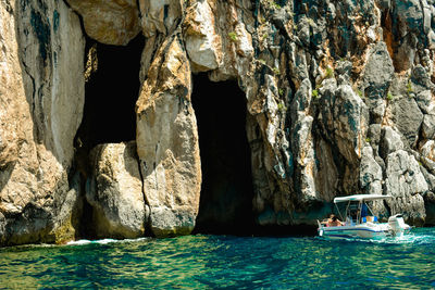 Rock formations in sea