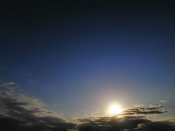 Low angle view of sky at sunset