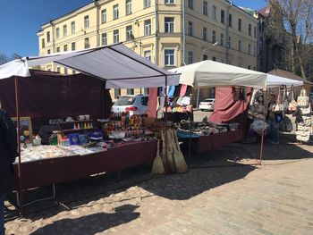 View of market stall