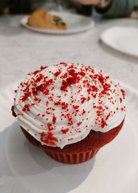 Close-up of cupcakes on table