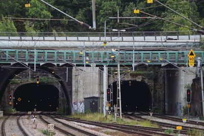 Railroad track passing through tunnel