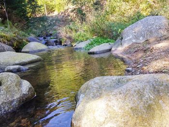 River flowing through rocks
