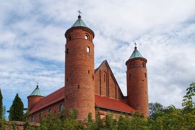 Low angle view of building against sky