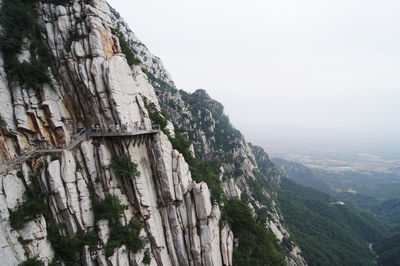 Scenic view of rocky mountains against sky