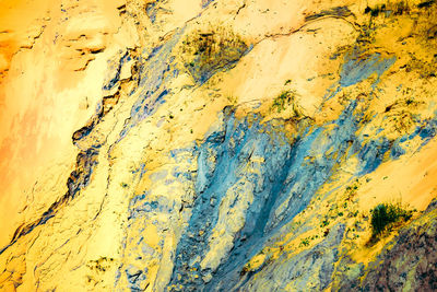 Abstract color sand texture at kaolin mine