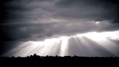 Storm clouds over landscape