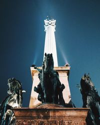 Low angle view of statue