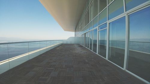 View of sea against clear sky