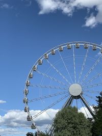 Low angle view of ferris wheel against sky