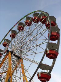 Low angle view of ferris wheel against sky