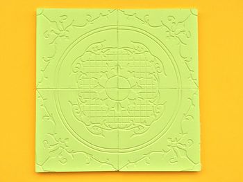 Close-up of yellow wall