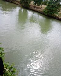 High angle view of lake