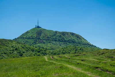 View of the crater of the puy pariou volcano