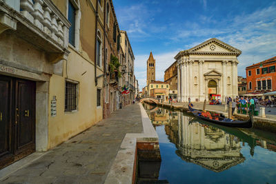 Canal amidst buildings in city