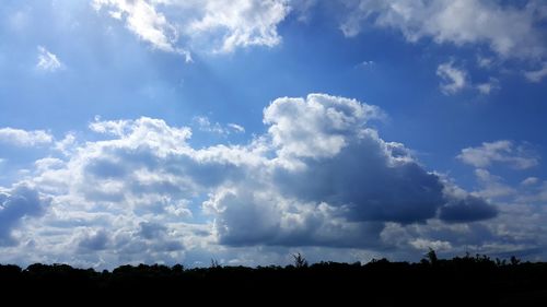 Scenic view of landscape against cloudy sky